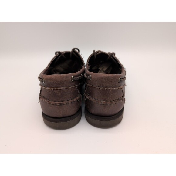 Allen Edmonds Port Washington Force 10 Brown Leather Laces Boat Shoes Mens 8.5D - Picture 5 of 10